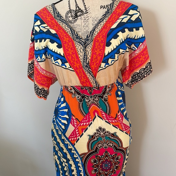 COLOURFUL MAXI DRESS - Picture 2 of 9